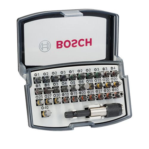 Bosch schroefbitset in casette (32-delig)