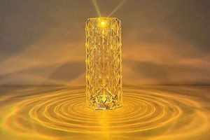 Meerkleurige ledlamp met kristal-look