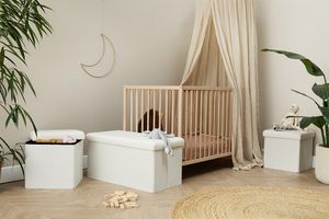 3 boîtes de rangement en tissu teddy