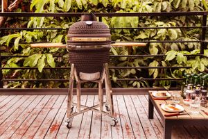Kamado-barbecue met onderstel op wielen (XXL)