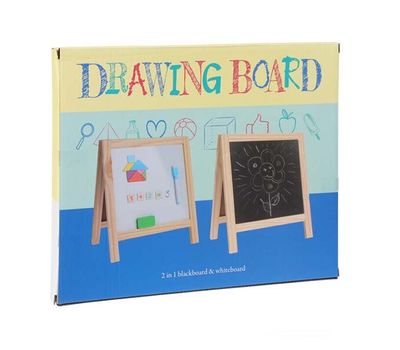 Dubbelzijdig houten schoolbord incl. accessoires