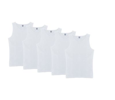 5 maillots de corps blancs