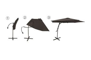 Parasol déporté taupe de Feel Furniture (Ø 300cm)