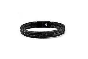 Bracelet en corde noire (21,5 cm)