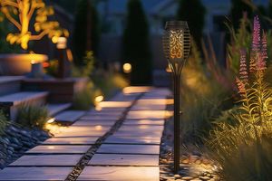 6 lampes de jardin à énergie solaire