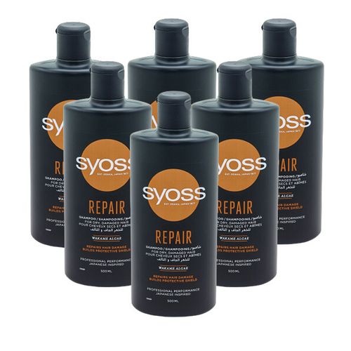 Shampoo van Syoss Repair Therapy (6 x 500 ml)