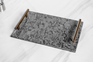 Marmeren snijplank met handvaten van Buccan (30 x 20 cm)