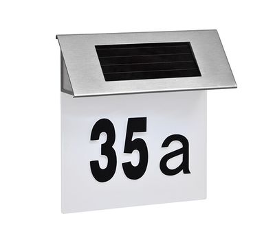 Huisnummerbord met ledverlichting (19 x 18,5 x 15,5 cm)