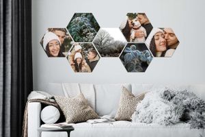 Photo sur hexagone 110€ de réduction-8 pièces (22x19 cm)