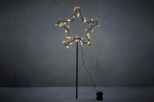 Weihnachts-Gartenstecker Stern mit 60 LED Leuchten