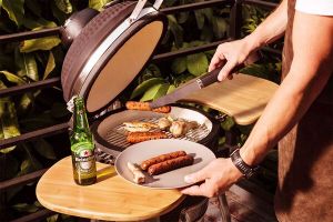 Grote kamado barbecue met onderstel van Buccan (16 inch)